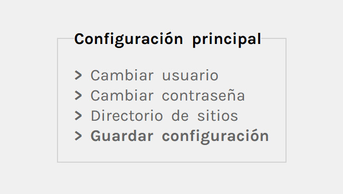 Imagen de Configuración principal